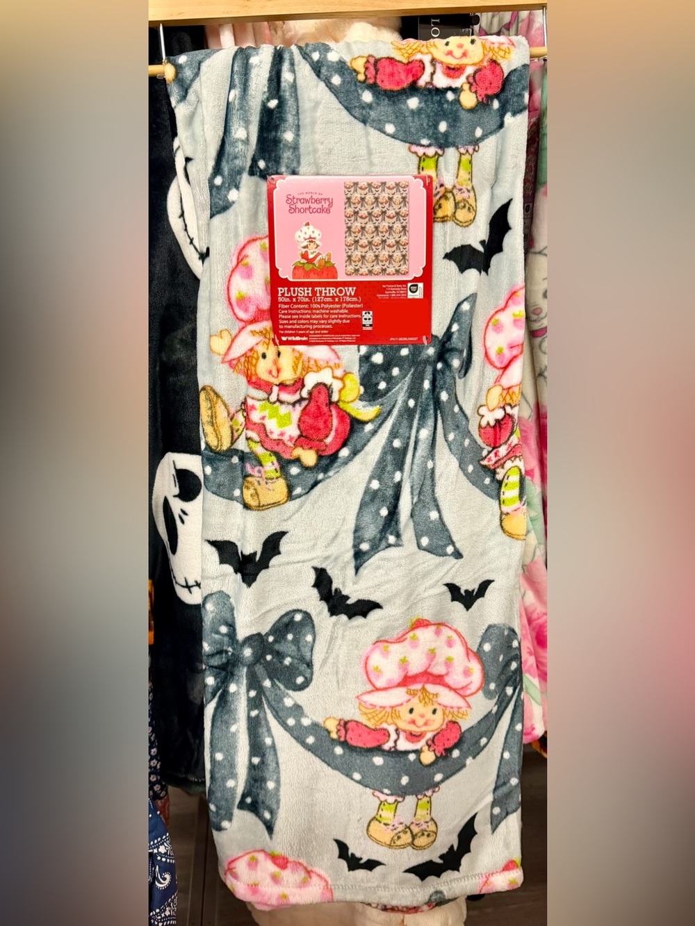 Strawberry shortcake Halloween blanket throw